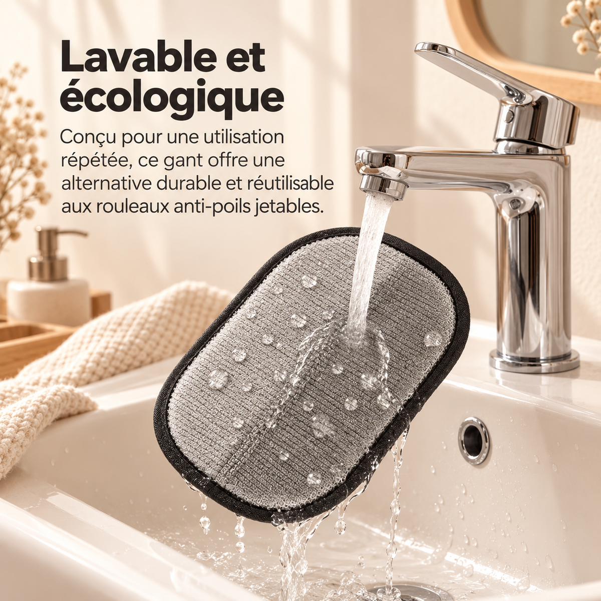Le Gant Capture — Gant de toilettage et attrape-poils