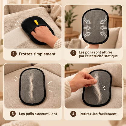 Le Gant Capture — Gant de toilettage et attrape-poils