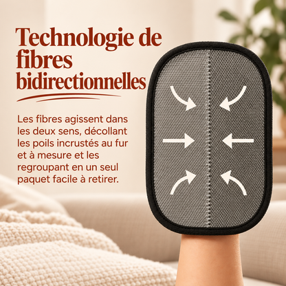 Le Gant Capture — Gant de toilettage et attrape-poils