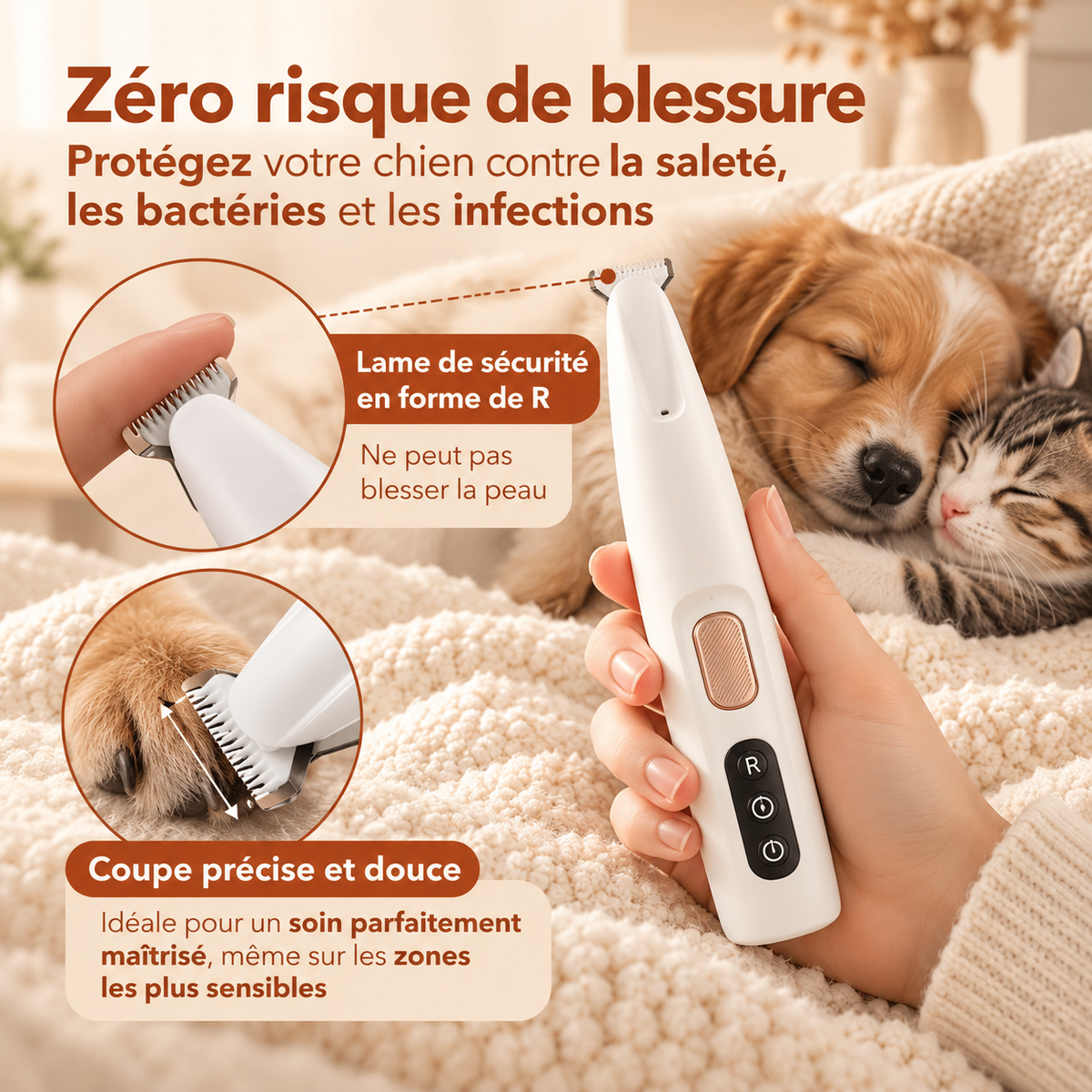 La Tondeuse Précision — Tondeuse zones sensibles pour chiens et chats